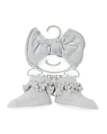 Pompom Headband & Bootie 2-piece