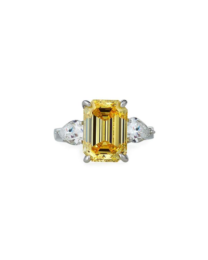 Emerald-cut Cubic Zirconia Ring, Size