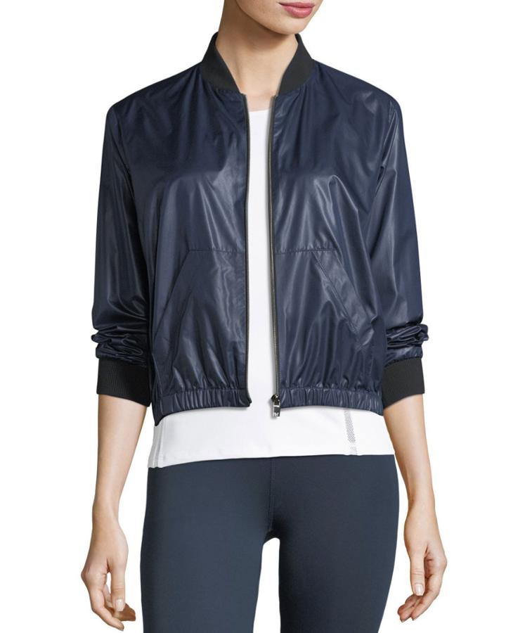 Wind-resistant Zip-front Bomber Jacket