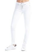 High-rise Button-front Super-skinny Jeans