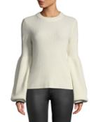 Cashmere Balloon-sleeve