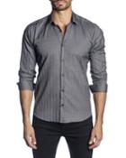 Men's Semi-fitted Stripe Long-sleeve Button-down