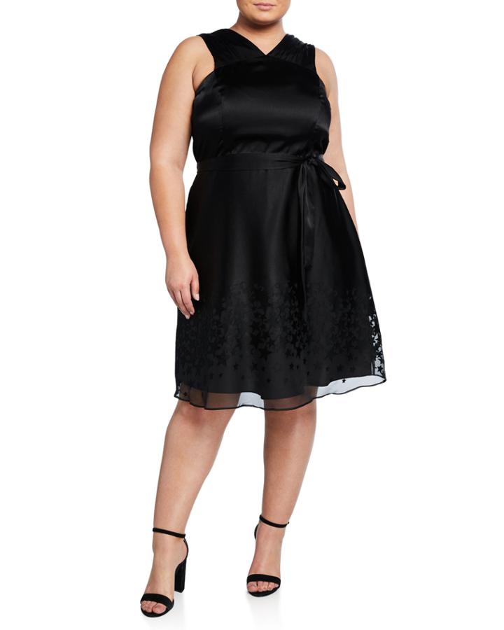 Plus Size Ophelia Star-printed A-line Dress