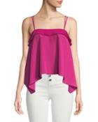 Empire Pleated-ruffle Tank
