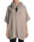 Fur-trim Cashmere-blend Cardigan