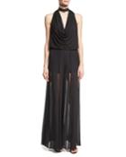 Fool For You Choker-collar Tank, Black