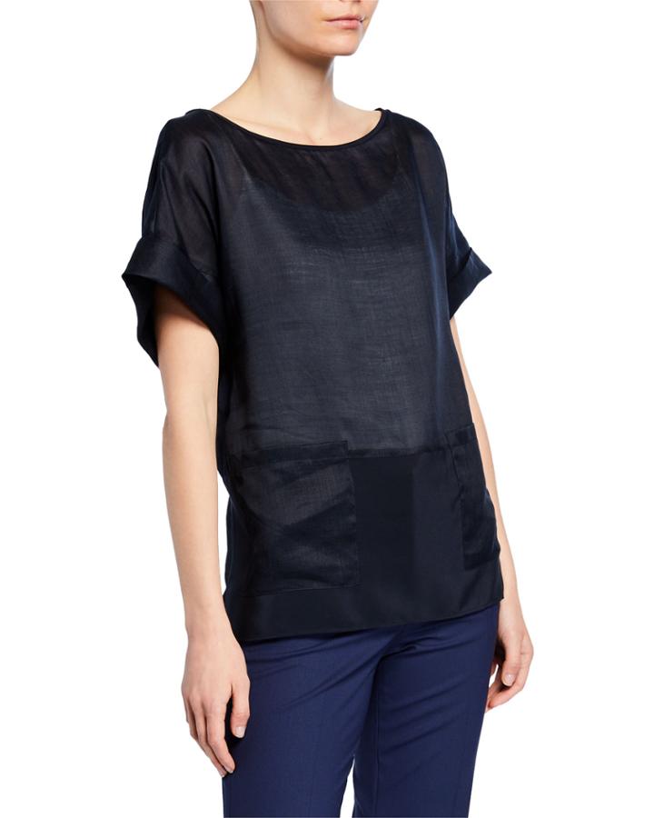 Barrett Short-sleeve Patch Pockets Top