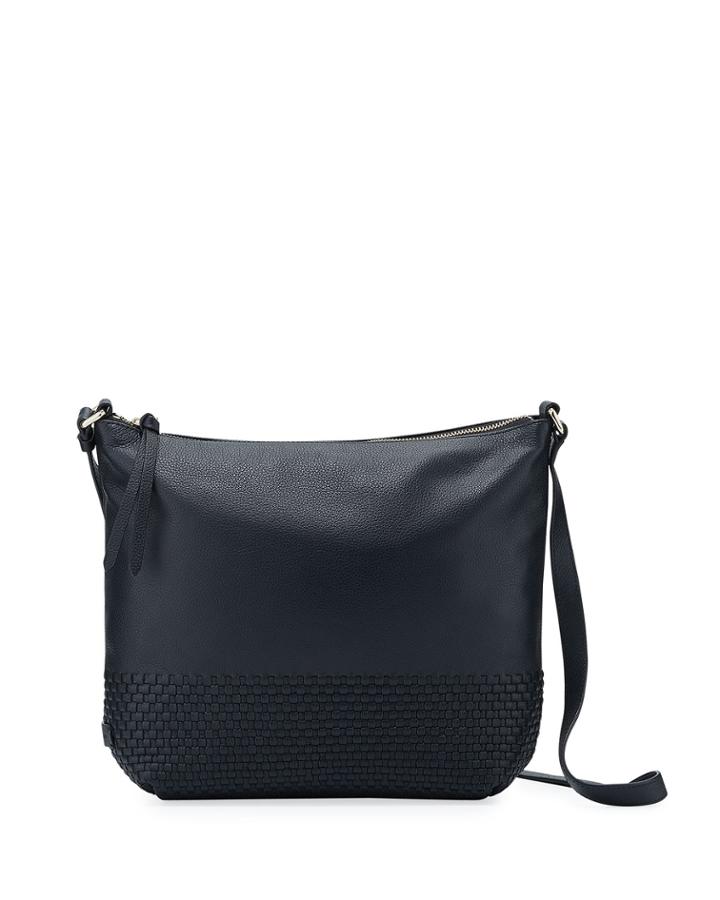 Bethany Woven Leather Hobo Bag