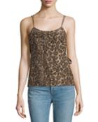 Silk Leopard Overlay Top,