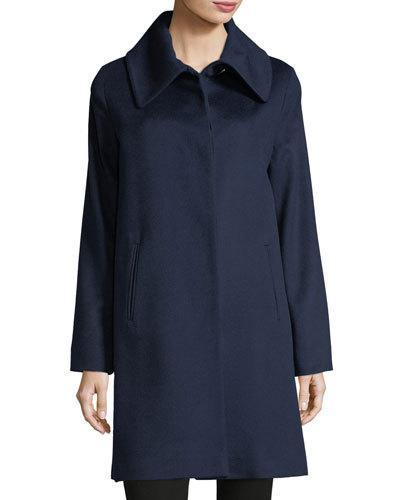 Fly-front Wool-cashmere Coat