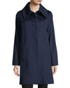 Fly-front Wool-cashmere Coat