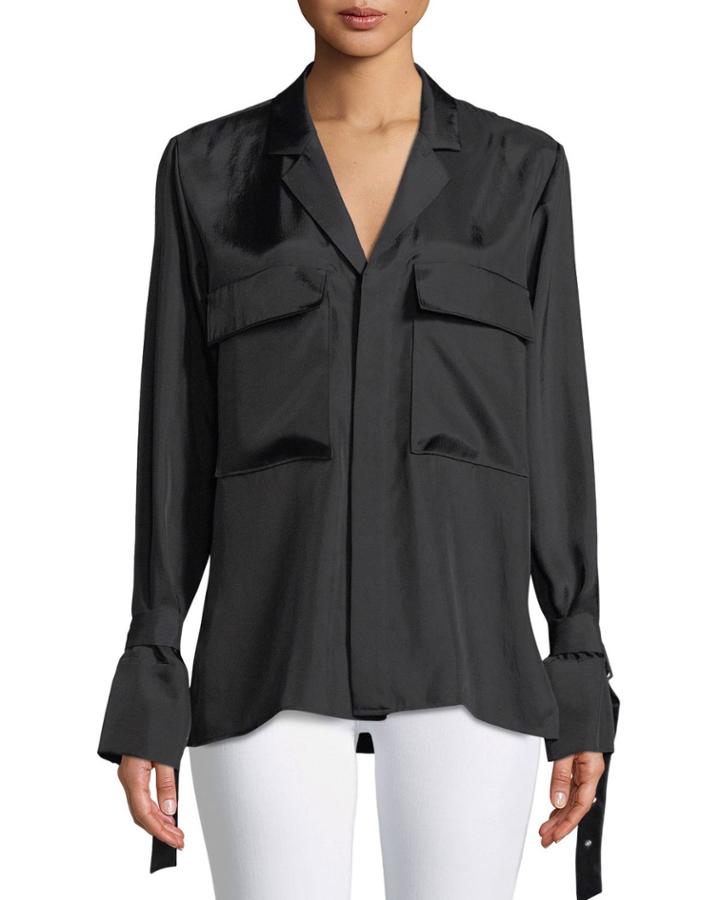 Mendini Buckle Twill Button-down