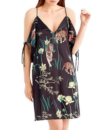 Tiger-print Tie-sleeve