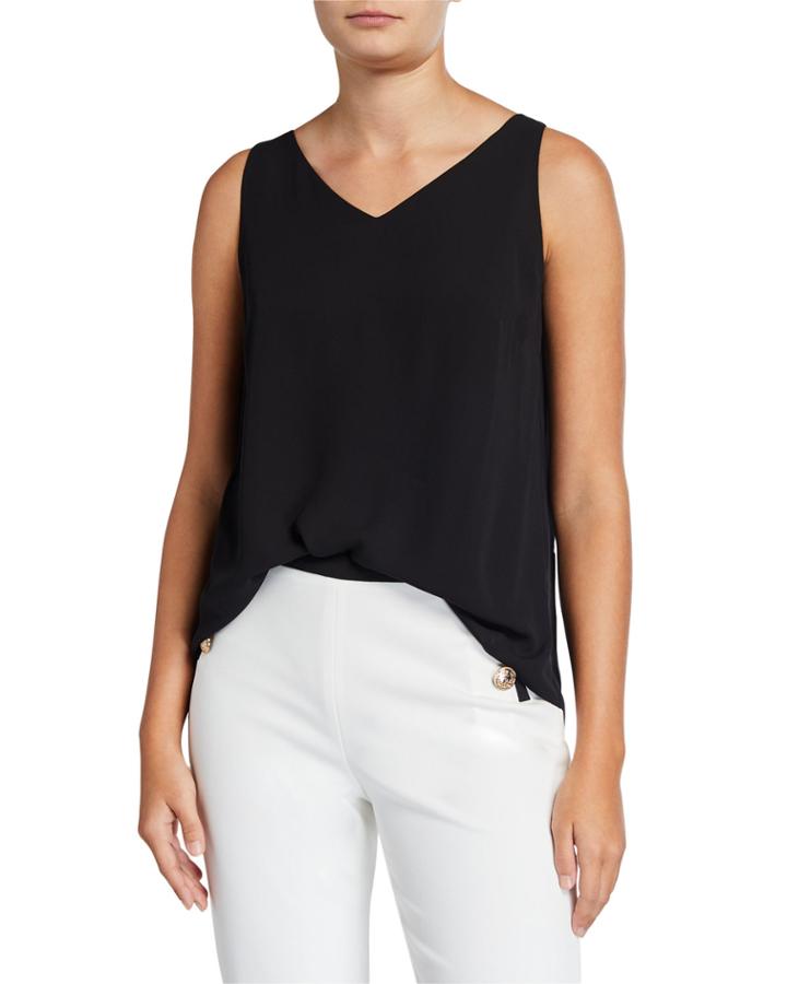 V-neck Sleeveless Blouse