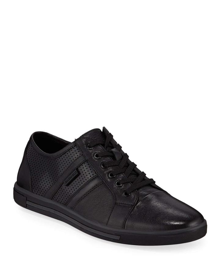 Initial Perforated Leather