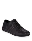 Initial Perforated Leather
