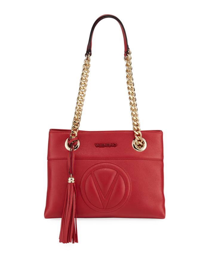 Kali Leather Logo Medallion Tote Bag