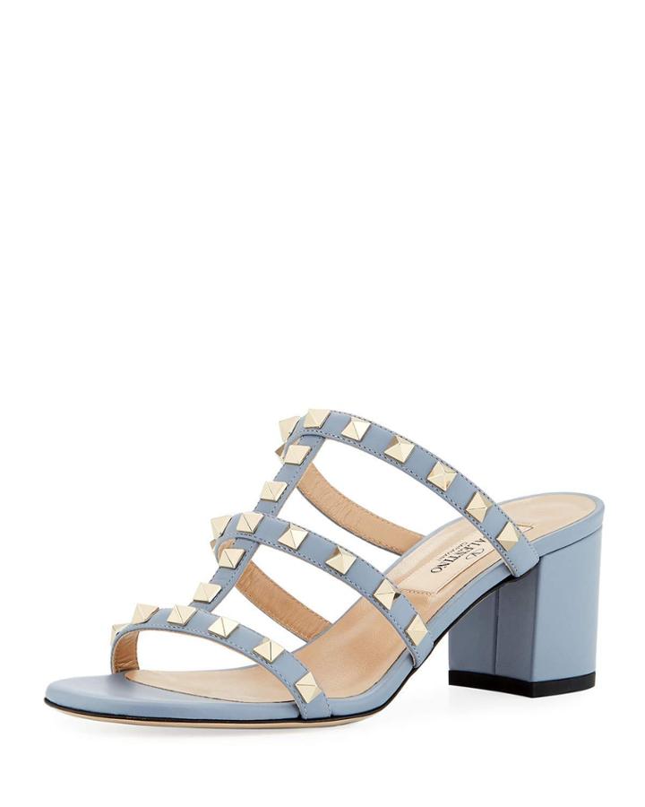 Rockstud Caged Slide Sandals,