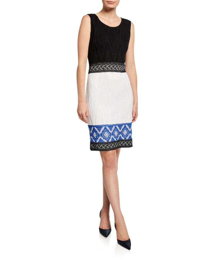 Kiara Colorblock Geo Knit Scoop-neck Sleeveless