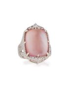 Chantilly Rectangle Pink Mother-of-pearl Ring,