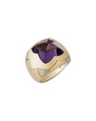 18k Two-tone Amethyst Pyramid Ring,