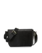 Hudson Fold-over Messenger Bag, Black