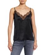 Daisy Silk Satin Lace Trim Camisole