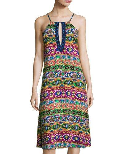 Carnaval Graphic Midi Dress,