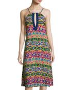 Carnaval Graphic Midi Dress,