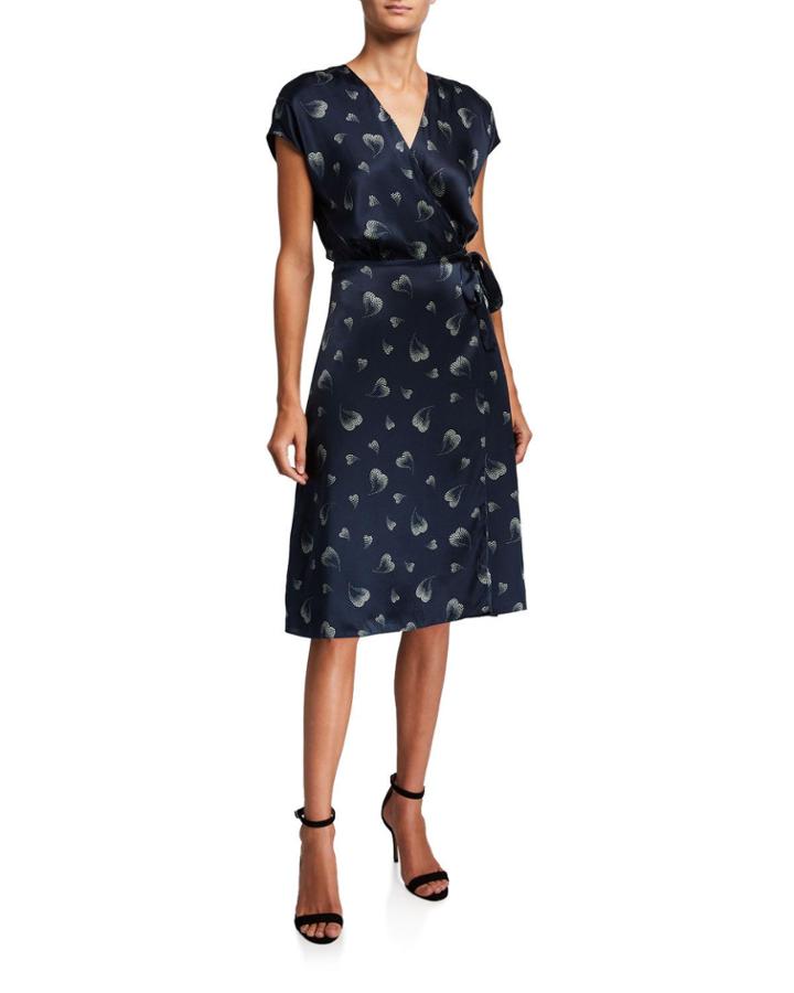 Bethwyn B Printed Silk Wrap Dress