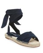 Tereza Suede Ankle-wrap Flat Espadrilles