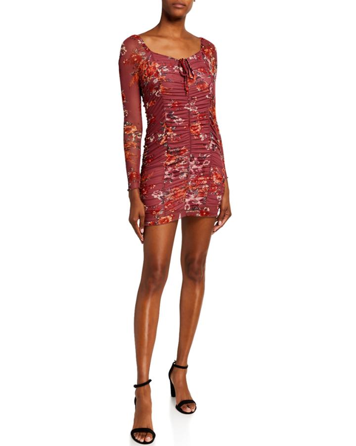 Harper Drawstring Ruched Floral