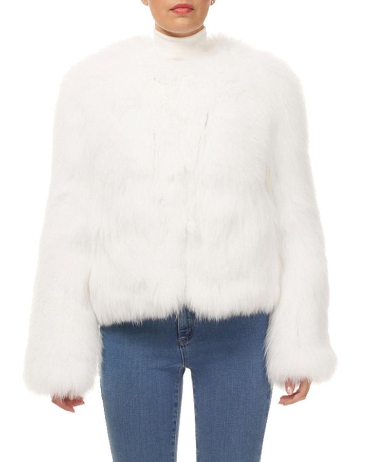 Shadow Fox Knit Fur Jacket