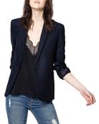 Skull-back Single-button Jacket