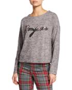 Sequined Bonjour Long-sleeve Top