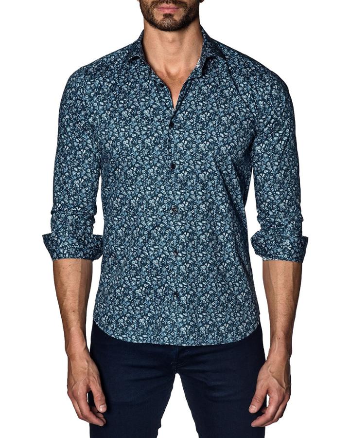 Men's Semi-fitted Rose-print