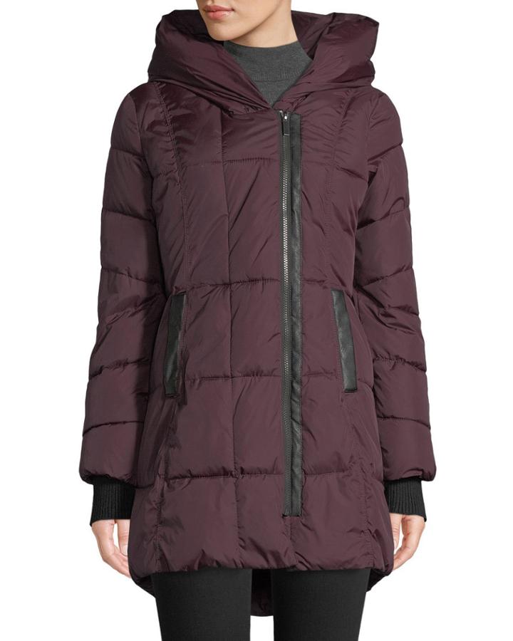 Quilted Hooded Zip-up Puffer Coat