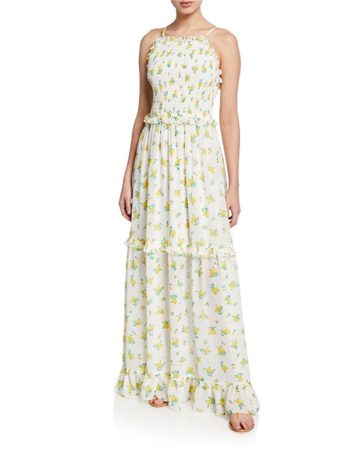 Vintage Marigold Buds Ruffle Tiered