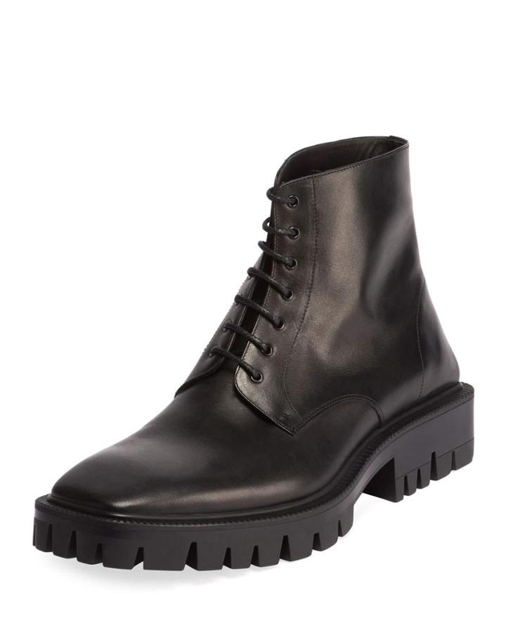 Men's Outdoor Rim Leather Combat Boots