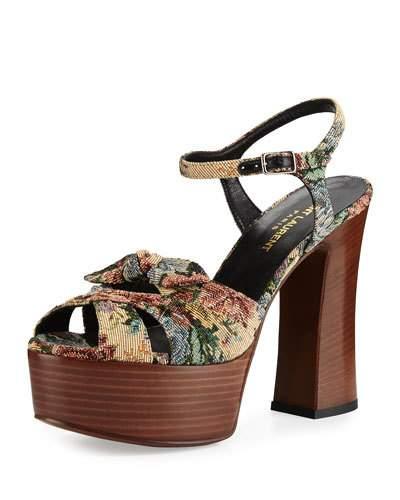 Candy Floral Jacquard Platform Sandal,