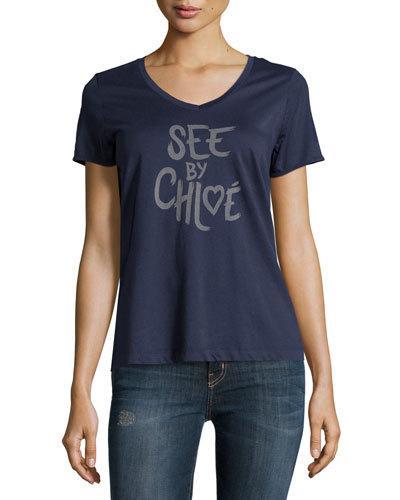 Short-sleeve V-neck