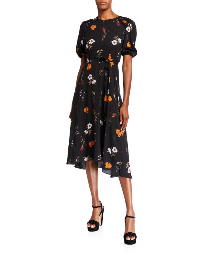 Elbow-sleeve Georgette