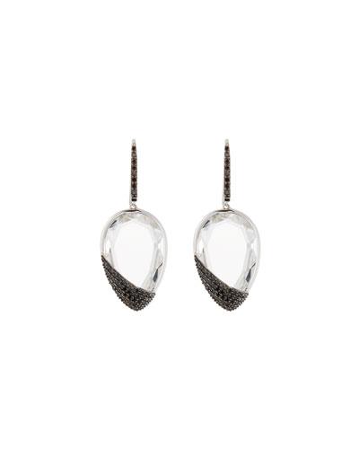 14k Reckless Black Diamond Crystal Drop Earrings