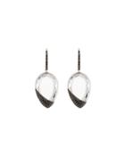 14k Reckless Black Diamond Crystal Drop Earrings