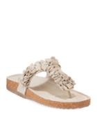 Beth Ruffled Suede Flat