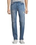 Men's Soder Slim-straight Distressed Jeans, Crane