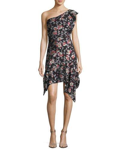 Rose Fil Coupe One-shoulder