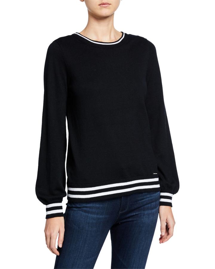 Contrast Striped Pullover Cotton