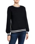 Contrast Striped Pullover Cotton