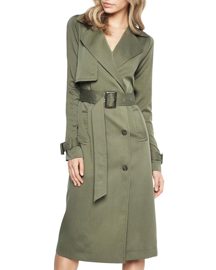 Belted Military Trench Dress